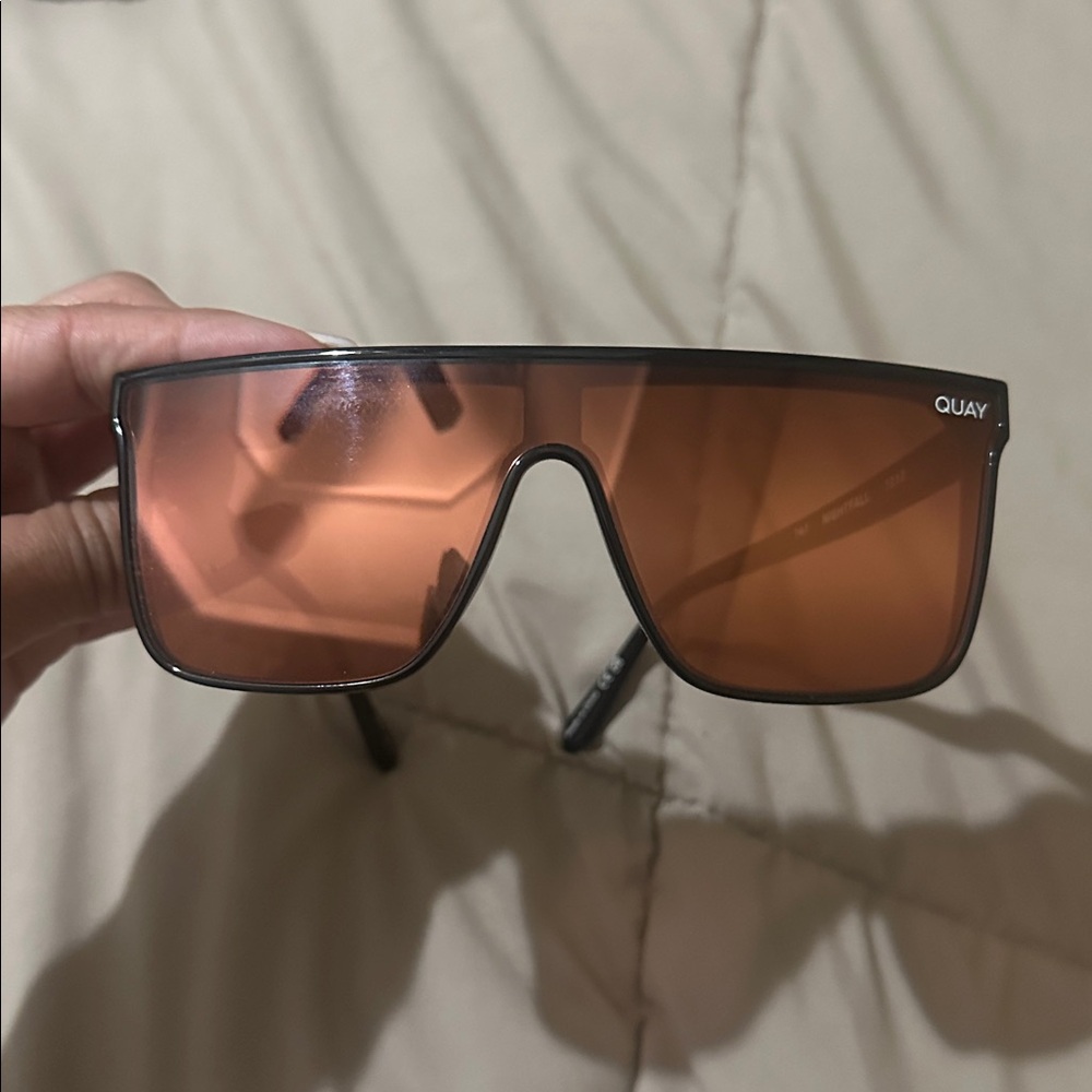 Quay Oversized Sunglasses with Brown Lenses